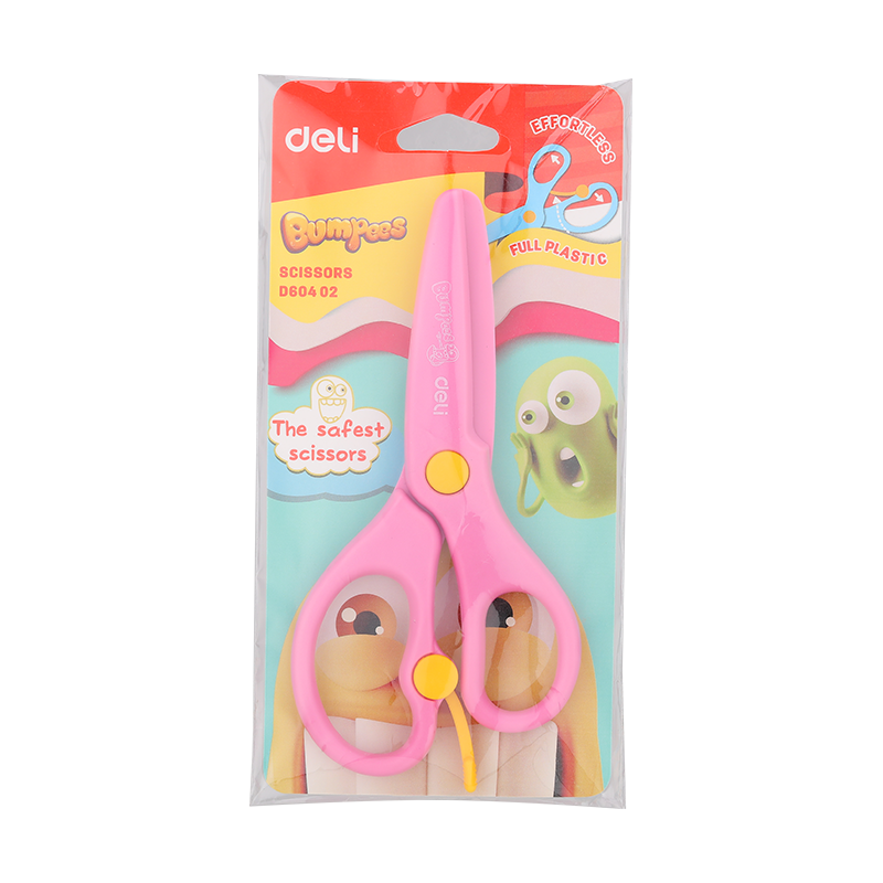 Deli Plastic Scissors 130mm Safe - Al Masam Stationery LLC