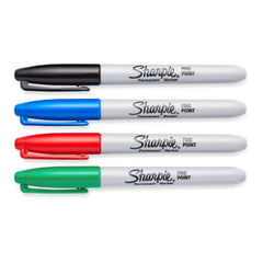 Sharpie Fine Tip Permanent Marker Assorted 4 Pieces - (SP-1985858) - Al Masam Stationery LLC