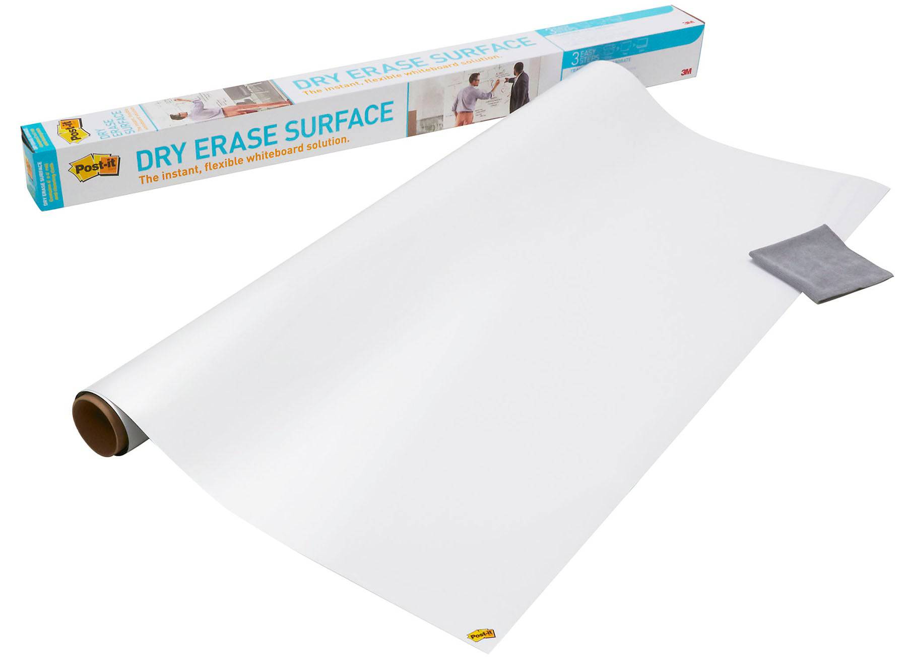 Post-it Dry Erase Surface + cloth free DEF4x3. 4 x 3 in (120 cm x 90 cm) - Al Masam Stationery LLC Main image