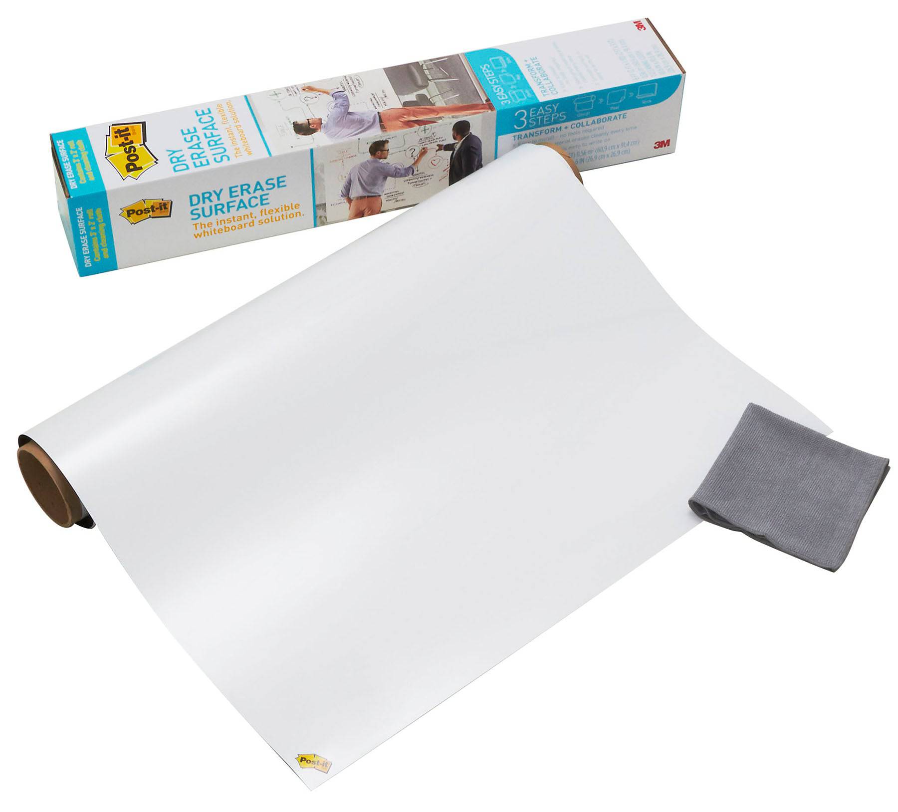 Post-it Dry Erase Surface + cloth free DEF4x3. 4 x 3 in (120 cm x 90 cm) - Al Masam Stationery LLC