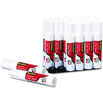 Scotch Glue Stick permanent white 6040-12D. 1.38 oz (40gr.), 12 sticks/display - Al Masam Stationery LLC Main image