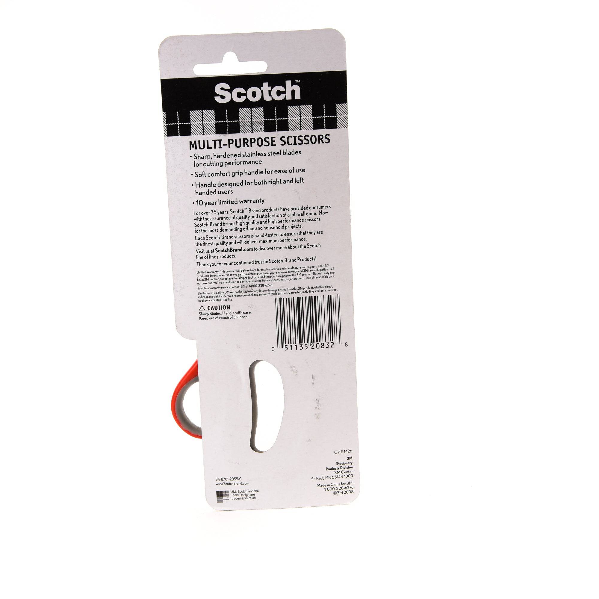 Scotch Multiporpose Scissors 1426. Stainless steel blade, 6 in (15cm) - Al Masam Stationery LLC