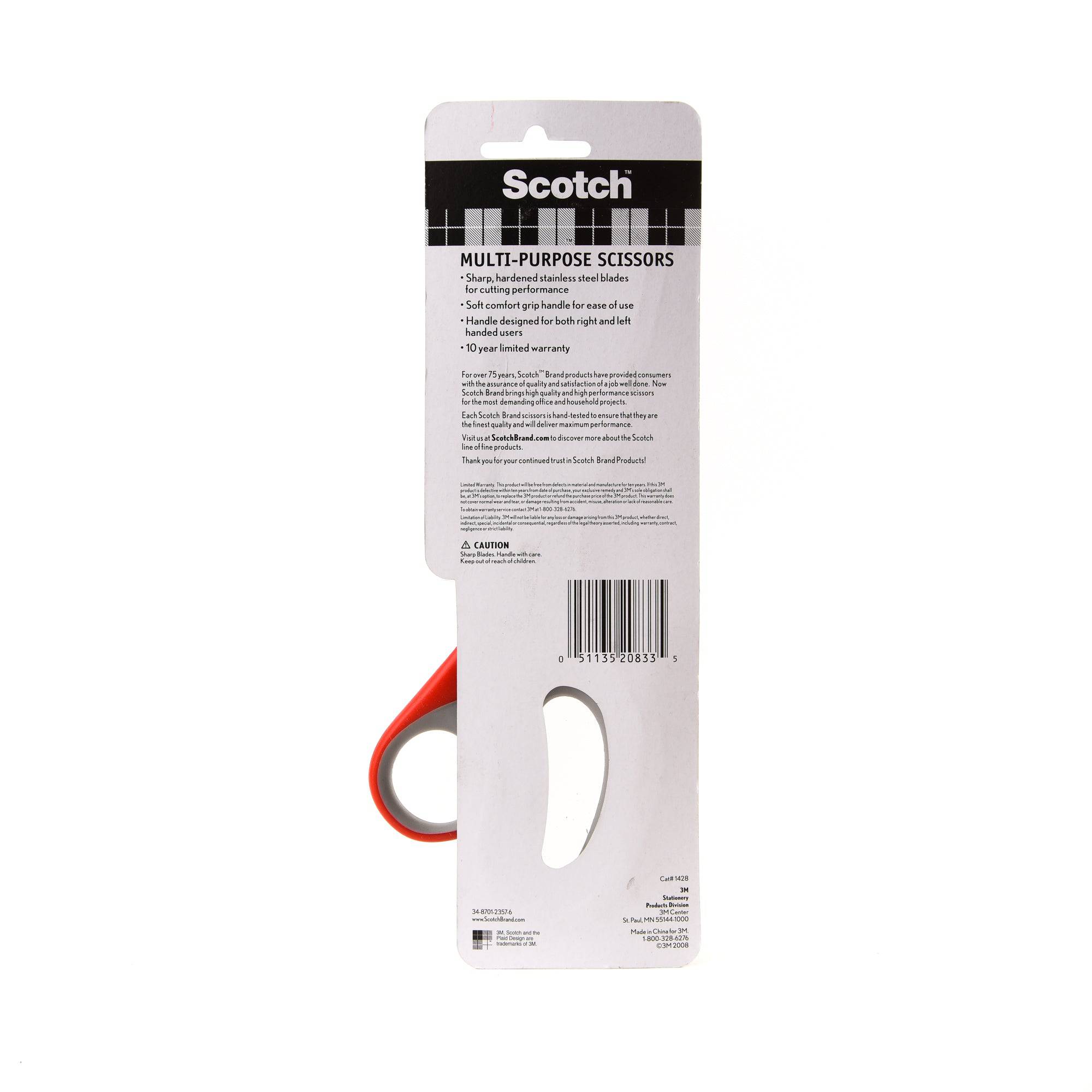 Scotch Multiporpose Scissors 1428. Stainless steel blade, 8 in (20cm) Secondary image