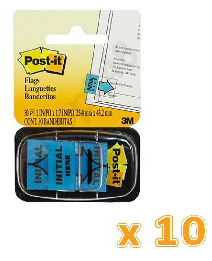 Post It Flag (1*50) - Innitial Here  3M - Al Masam Stationery LLC Main image