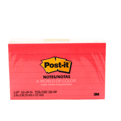Post-it Notes Neon Colors 635-5AN. 3 x 5 in (76 mm x 127 mm), - Al Masam Stationery LLC