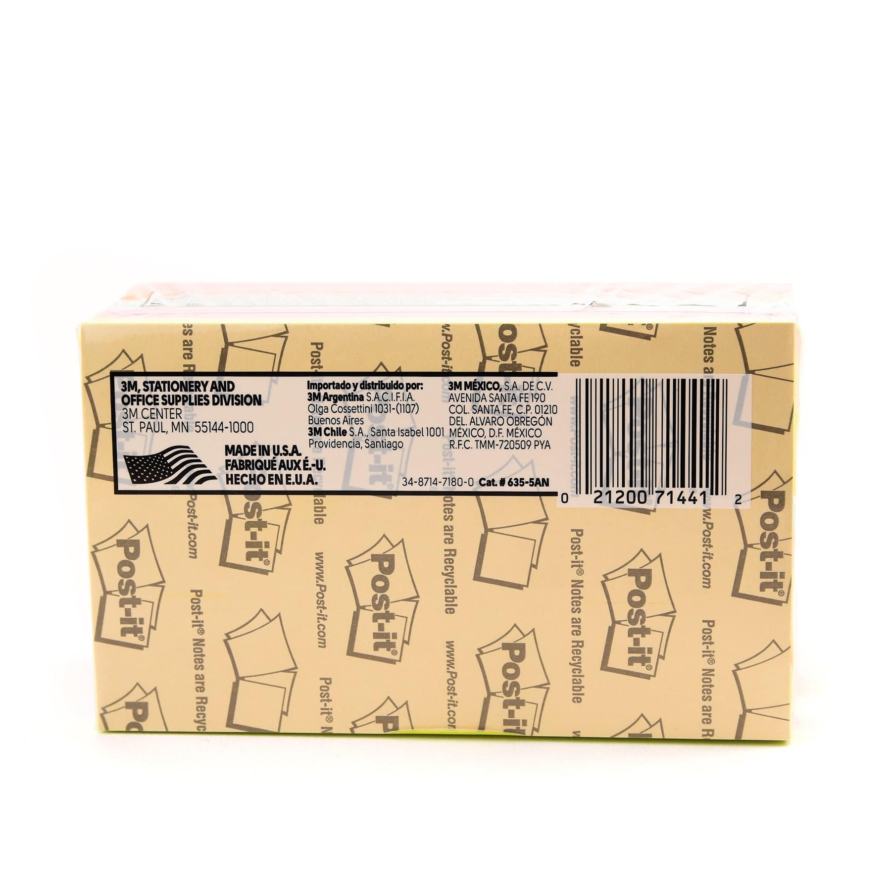 Post-it Notes Neon Colors 635-5AN. 3 x 5 in (76 mm x 127 mm), - Al Masam Stationery LLC