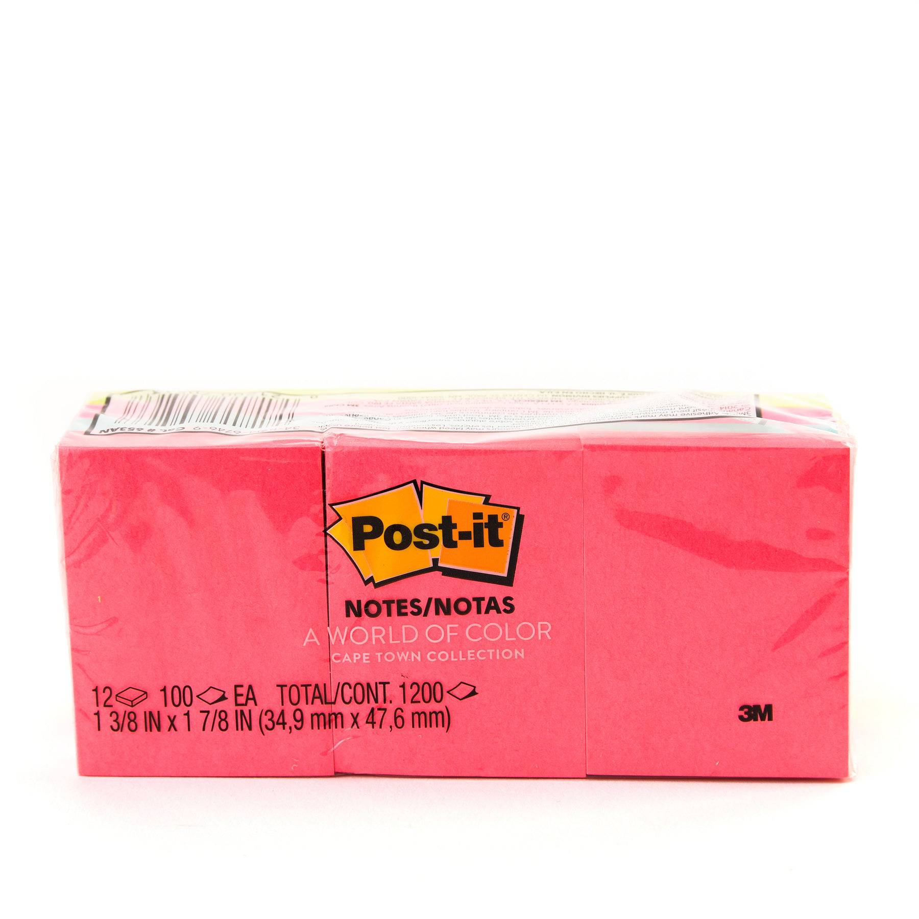 Post-it Notes Neon Colors 653AN. 1.5 x 2 in (38 mm x 51 mm), - Al Masam Stationery LLC