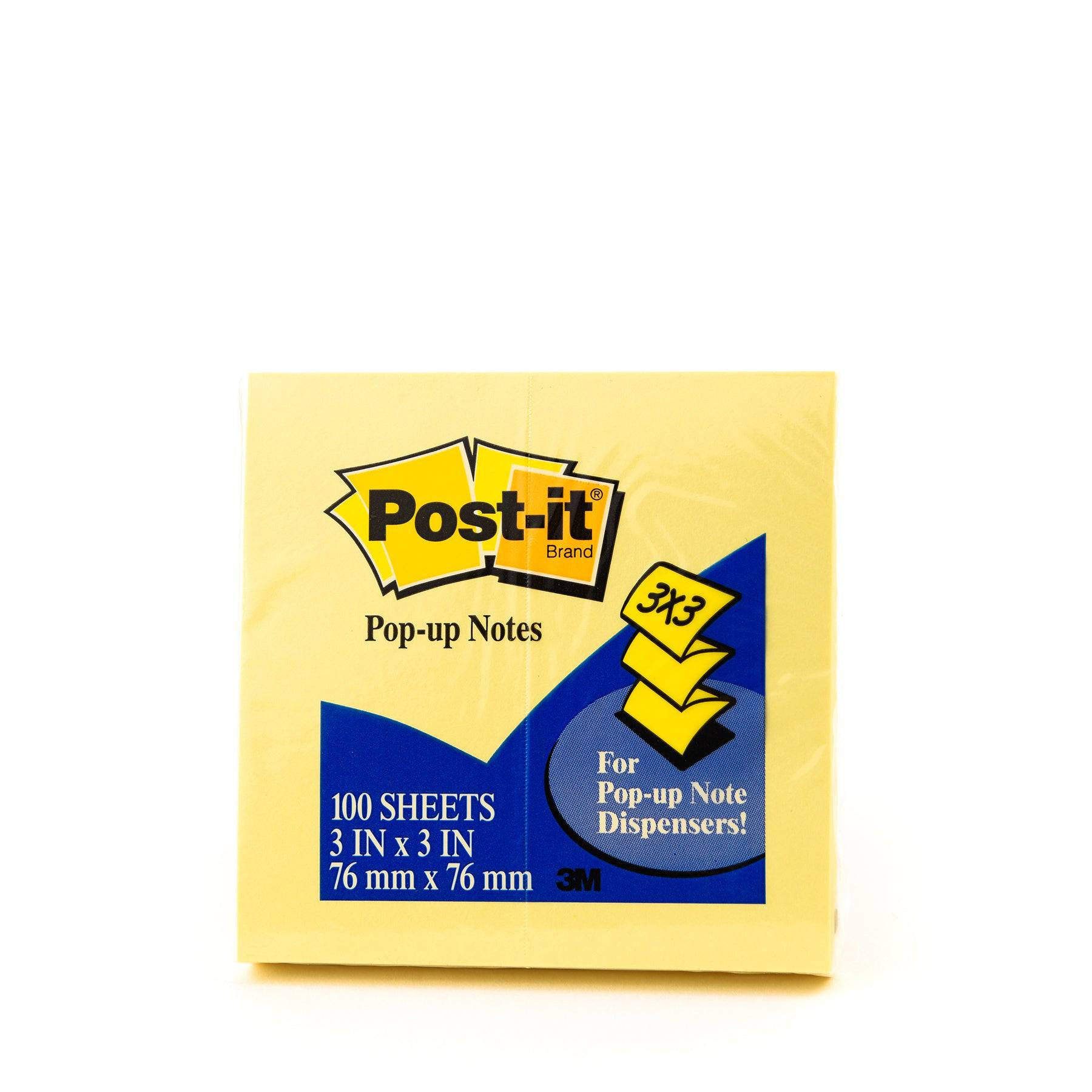 Post-it Pop-up Notes Canary Yellow R330. 3 x 3 in (76 mm x 76 mm) - Al Masam Stationery LLC Main image
