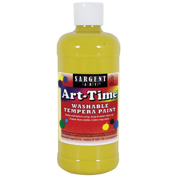 ART TIME WASHABLE PAINT 16 OZ. YELLOW