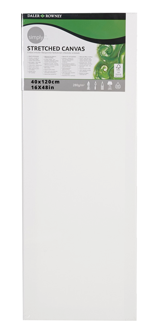 Daler Rowney Simply Stretched Canvas 40*120cm/16*48" - Al Masam Stationery LLC