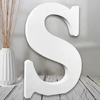 White Wooden Letter S for Crafts & DIY Decoration