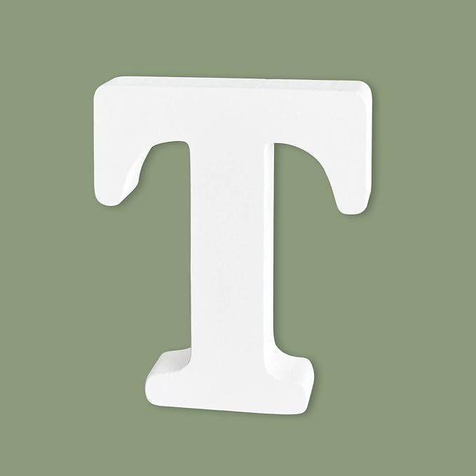 White Wooden Letter T for Crafts & DIY Decoration Secondary image