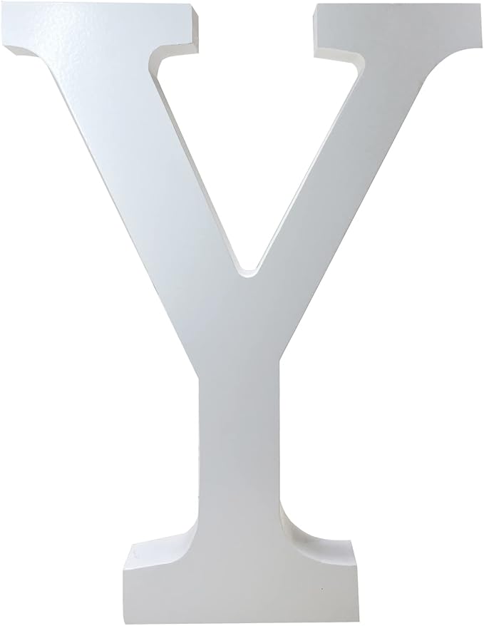White Wooden Letter Y for Crafts & DIY Decoration