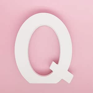White Wooden Letter Q for Crafts & DIY Decoration Secondary image