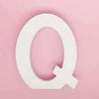 White Wooden Letter Q for Crafts & DIY Decoration
