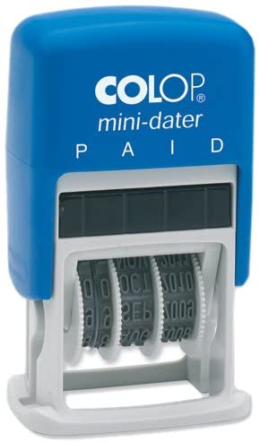 The COLOP MINI DATER PAID is a compact and efficient tool, perfect for those who need to mark and track documents quickly. With its self-inking design and precise date and paid message, this dater can save you time and effort while providing accurate and professional results.