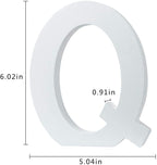 White Wooden Letter Q for Crafts & DIY Decoration