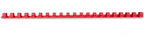 Red Atlas A4 binding comb spine with 16mm spine size, used for binding documents and reports.