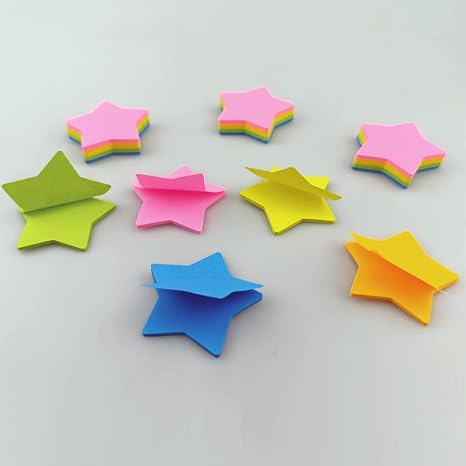 Star Sticky Note Pad – Assorted Colours for Notes and Reminders