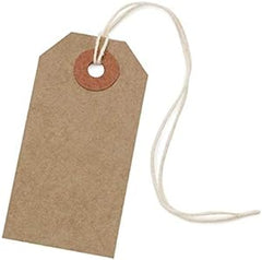 BUFF STRUNG TAGS 108*54MM( BOX OF 1X 1000)