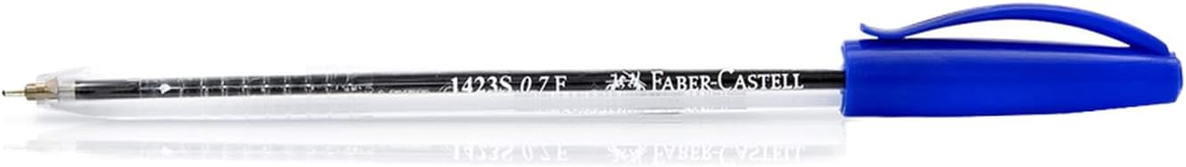 Faber-Castell1423 - Blue - Ball Pen 0.7mm - Jar Of 30 Pieces - Al Masam Stationery LLC