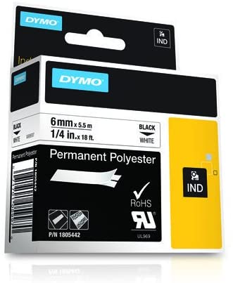 DYMO RH  P/P 6/5.5 Black / White Labels - Al Masam Stationery LLC