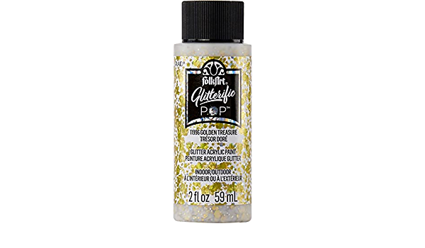 Folkart Glitterific Water Based Paints - Gold 59Ml - MSP 5875 - Al Masam Stationery LLC Main image
