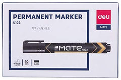 Deli Permanent Marker Bullet 1.5mm Black - (EU10220) - Al Masam Stationery LLC