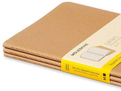 Moleskine Cashier Squared Large Size Set of 3 kraft Brown - Al Masam Stationery LLC