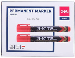 Deli Permanent Marker Bullet 1.5mm Red