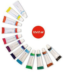 FABER-CASTELL Poster Colors 12Color 12ml Tubes Acrylic Case Hang-Sell - Al Masam Stationery LLC