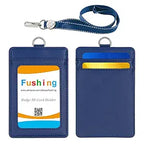 Blue ID Card Holder with Rubber Back