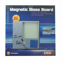DesQ Magnetic Glassboard White 35 x 35 cm