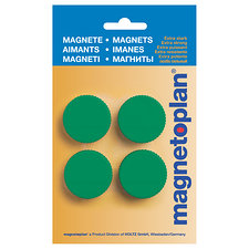 Magnetoplan Magnetic  Discofix Magnum (On Blister) Size 13Mm, 34Mm Dia Black - Al Masam Stationery LLC