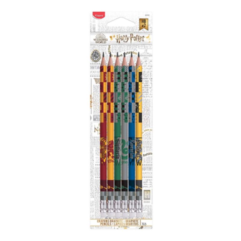 Maped Harry Potter Graphite Pencils With Eraser Multicolor - Al Masam Stationery LLC