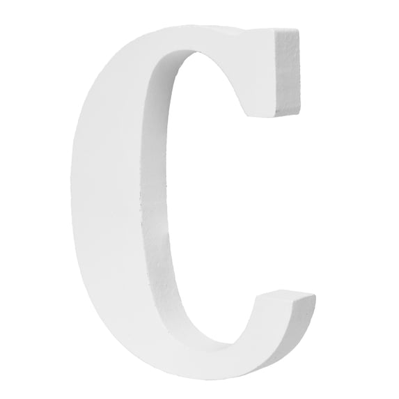 White Wooden Letter C for Crafts & DIY Decoration