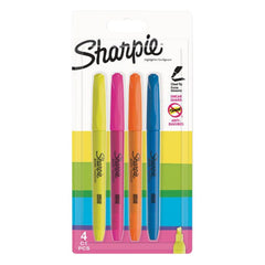 Sharpie Chisel Tip Pocket Highlighter Multicolour Set Of 4 Pieces - Al Masam Stationery LLC