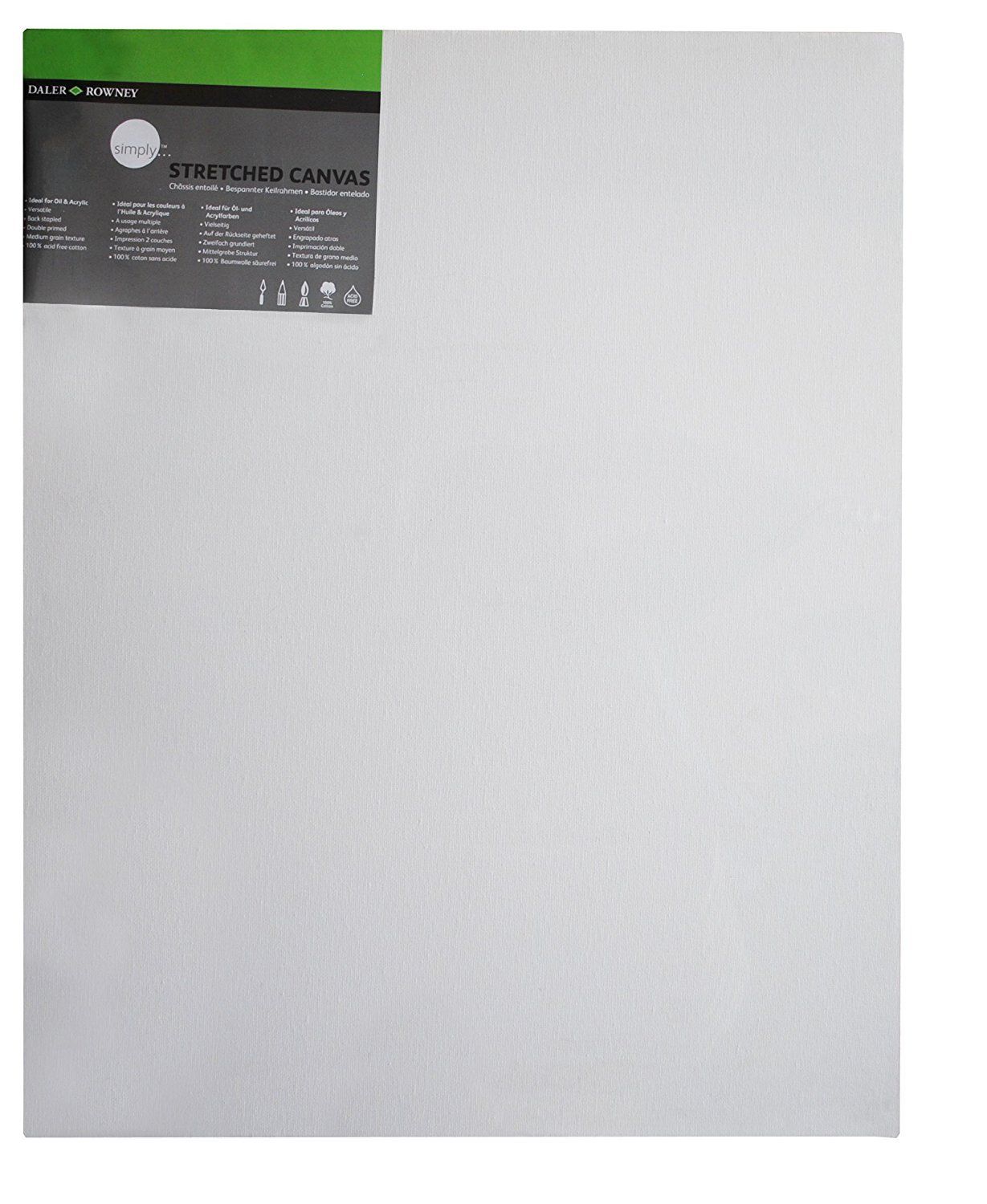 Daler Rowney Simply Stretched Canvas 46*61cm/18*24" - Al Masam Stationery LLC