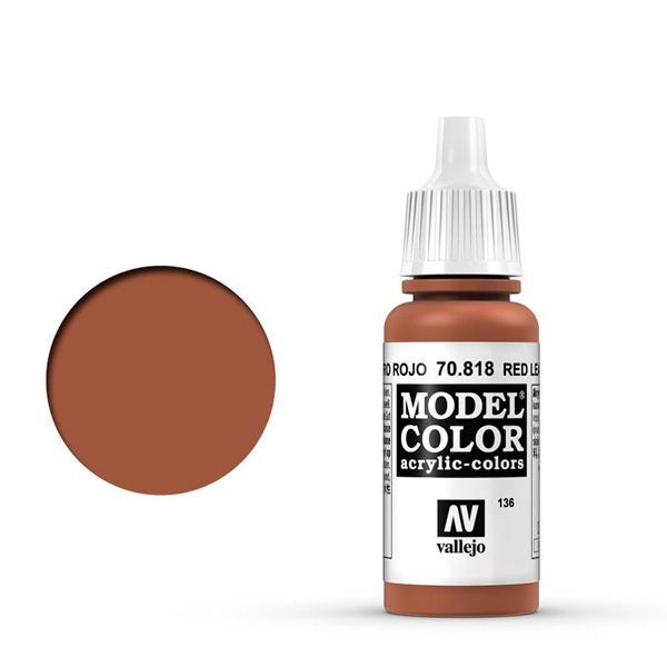 Vallejo 136:MODELCOLOR 818-17ML. RED LEATHER - Al Masam Stationery LLC