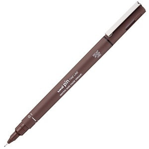 Mitsubishi Uni Pin Fine Line 0.1mm Sepia - Al Masam Stationery LLC Main image