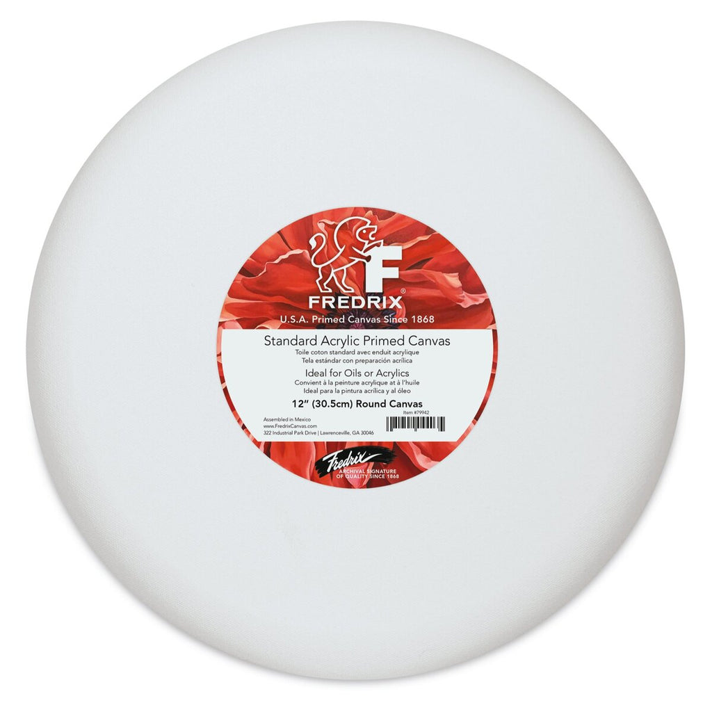 Fredrix TARA Round Stretched Canvas 12"or 30.48 cm - Al Masam Stationery LLC