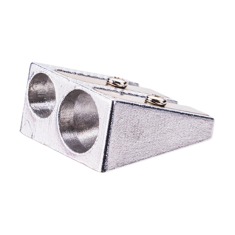 Deli Alu. 2-hole Sharpener 7mm 12mm Silver - Al Masam Stationery LLC