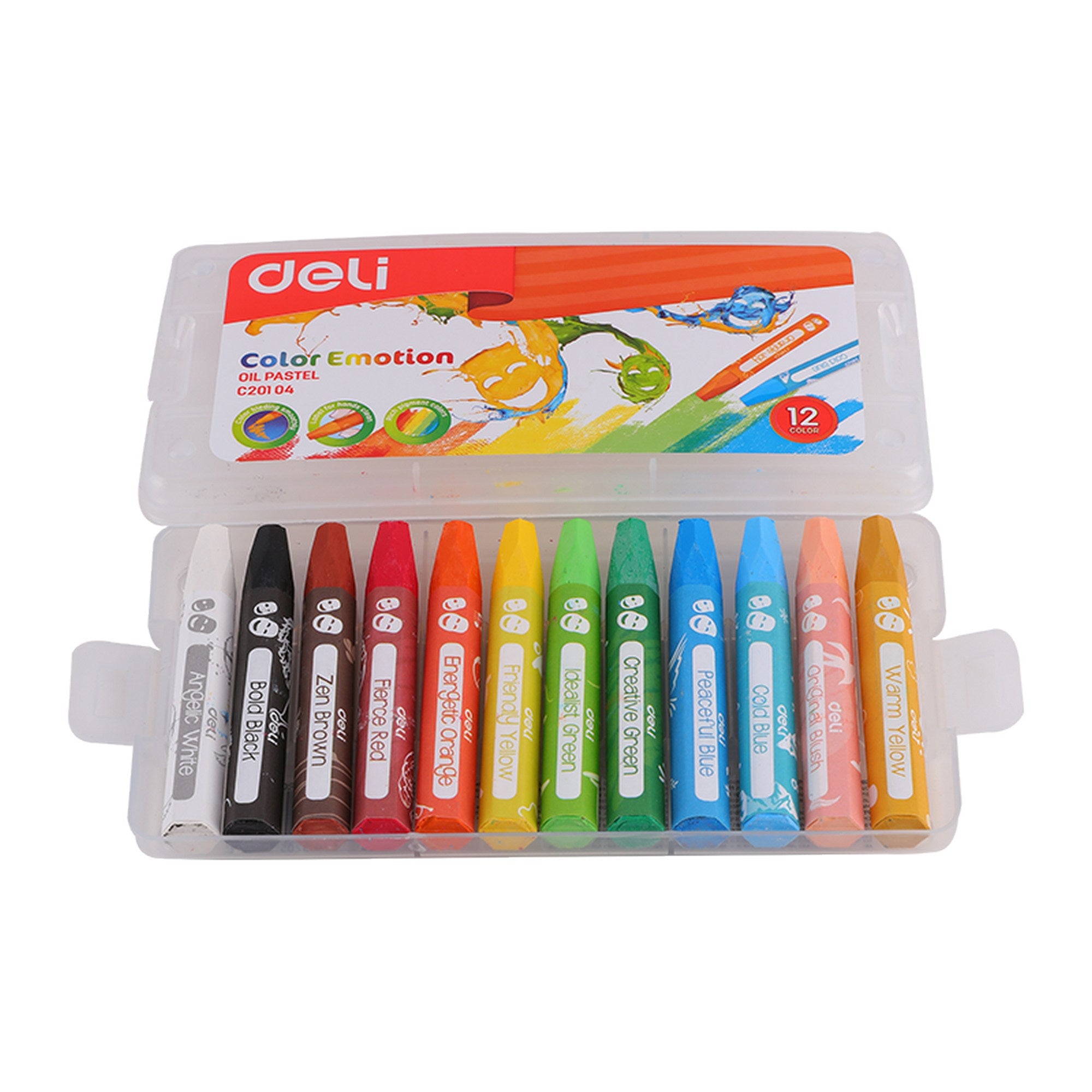 Deli Oil Pastel Smooth Rich Blending 12C - Al Masam Stationery LLC
