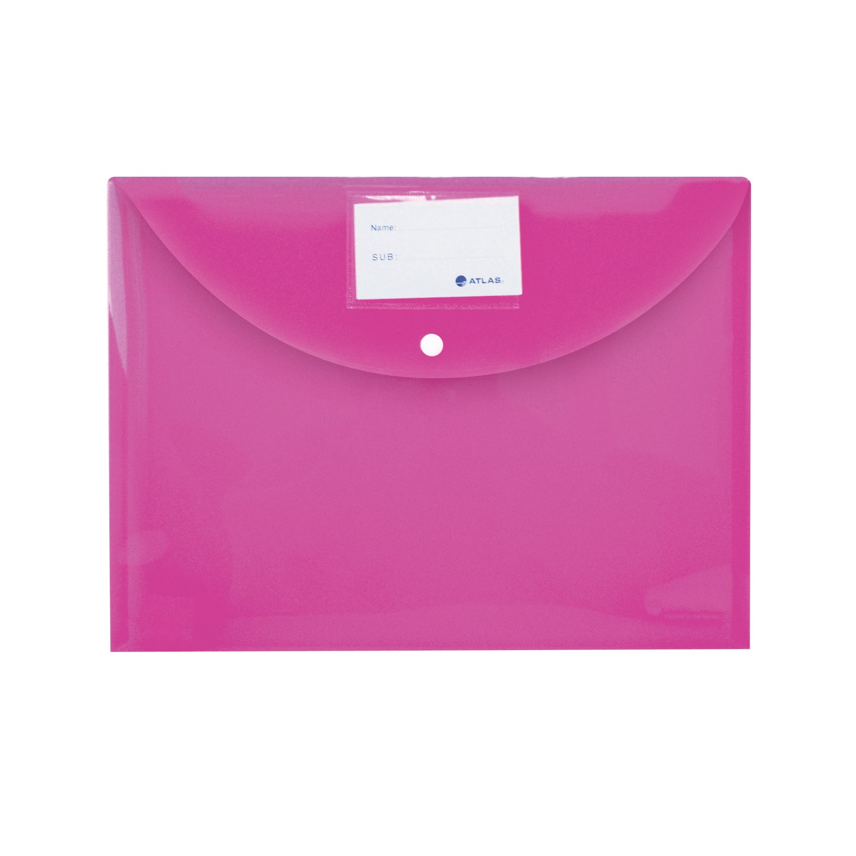 Atlas Spots Document Bag With Card And Button Pink - Al Masam Stationery LLC