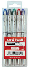 Uniball UB200 Vision Elite R/pen 0.8mm Wallet of 5 Color - Al Masam Stationery LLC