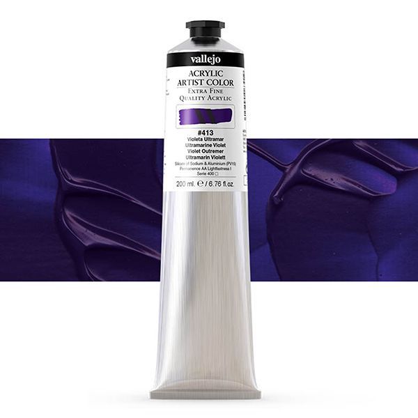 VALLEJO ACRYLIC ARTIST 413: 200 ML. ULTRAMARINE VIOLET - Al Masam Stationery LLC