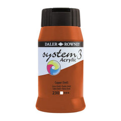 DALER ROWNEY SYSTEM 3 ACRYLIC PAINT 500ML COPPER IMIT - Al Masam Stationery LLC