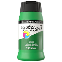 DALER ROWNEY SYSTEM 3 ACRYLIC PAINT 500ML EMERALD - Al Masam Stationery LLC