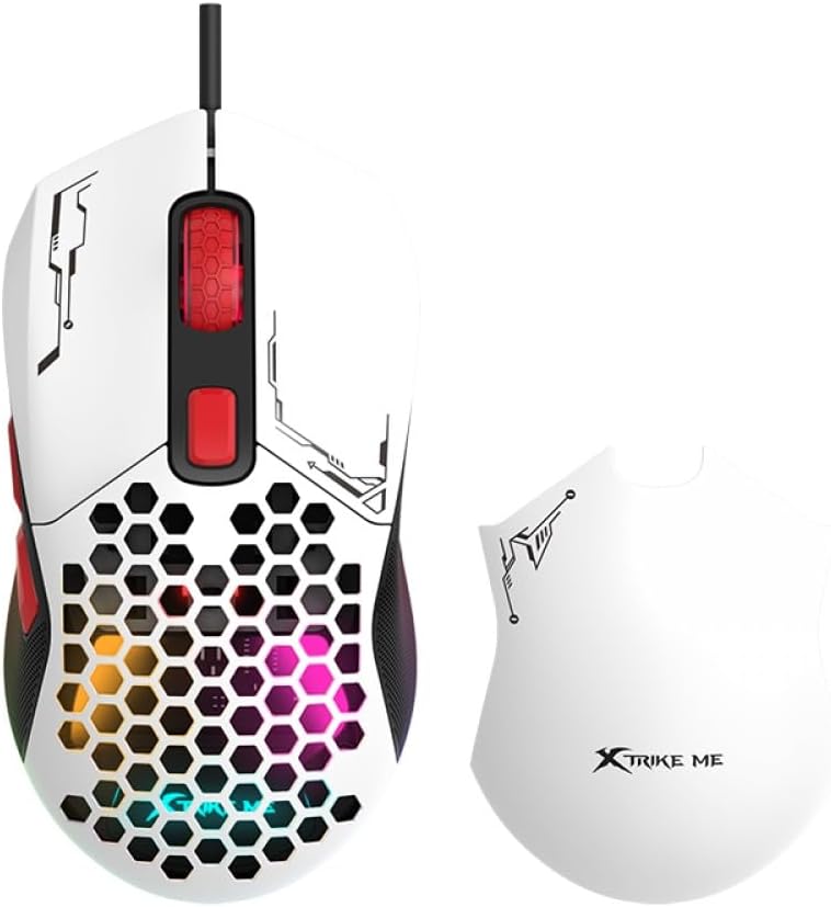 XTRIKE ME GM-316 (White)  Wired Mouse - Al Masam Stationery LLC