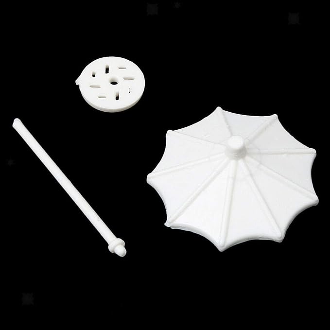Miniature Beach Umbrella 6 cm – 3-Piece Craft and Diorama Set Secondary image